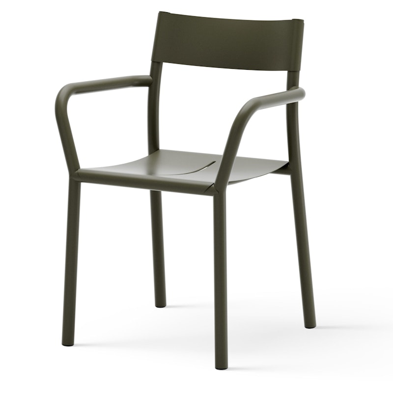 May Armchair, Outdoor, Steel, Dark Green