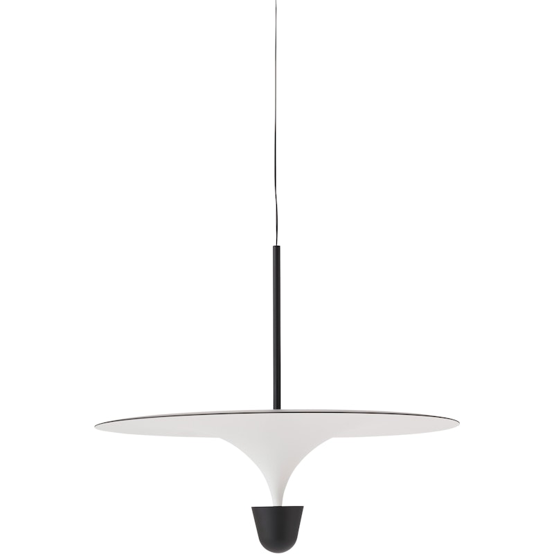 Kantarell Pendel 60 cm, Svart / Vit