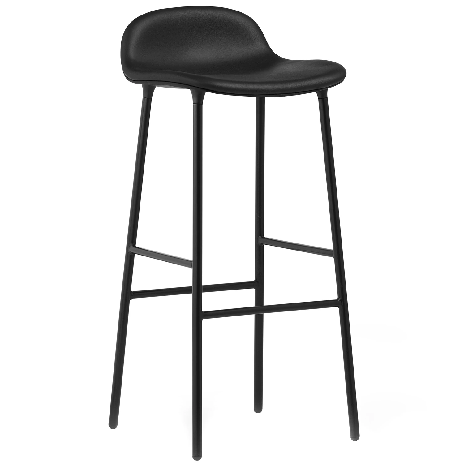 Normann Copenhagen Form Barstol 75 Cm Svart L&auml;der / Svart - Barstolar St&aring;l Svart - 1385350