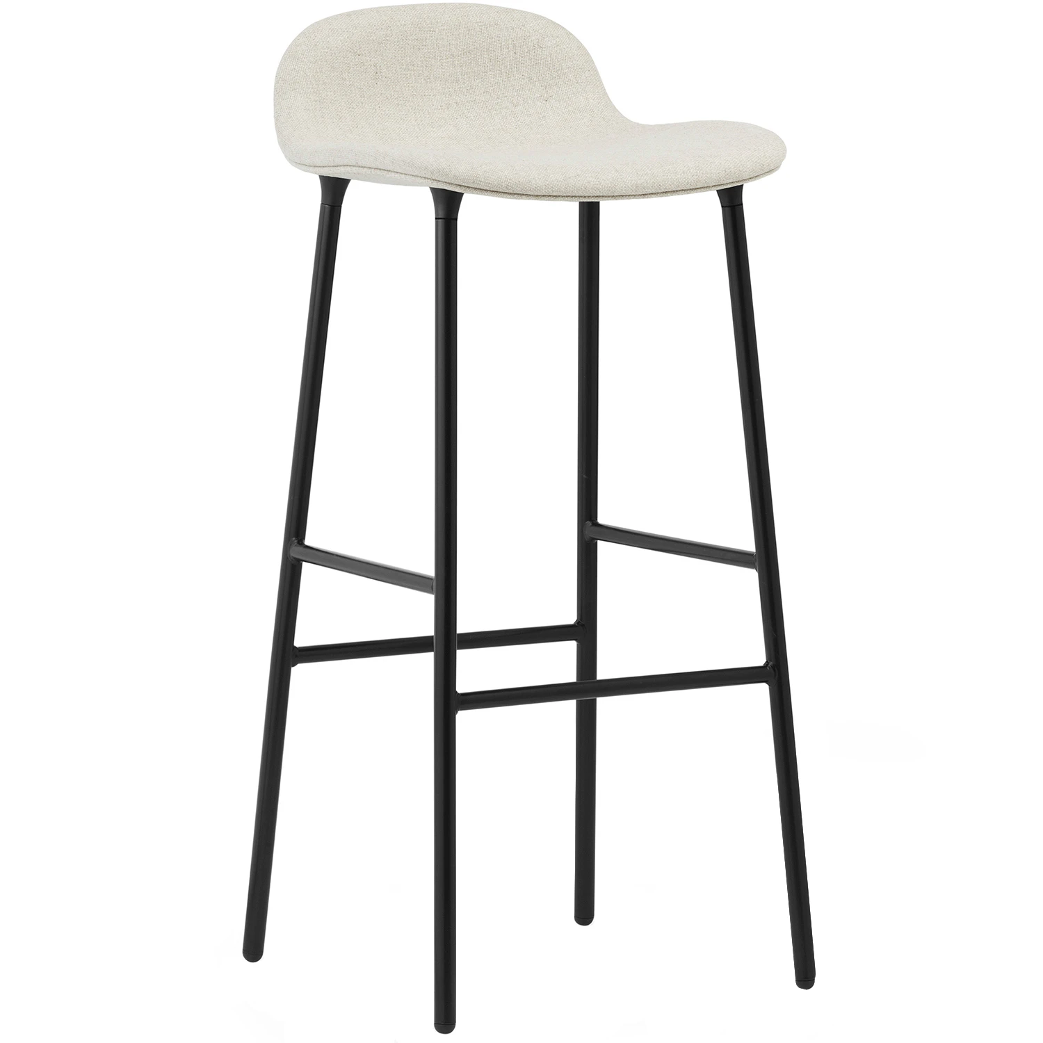 Normann Copenhagen Form Barstol 75 Cm Vit L&auml;der / Svart - Barstolar St&aring;l Vit - 1401224