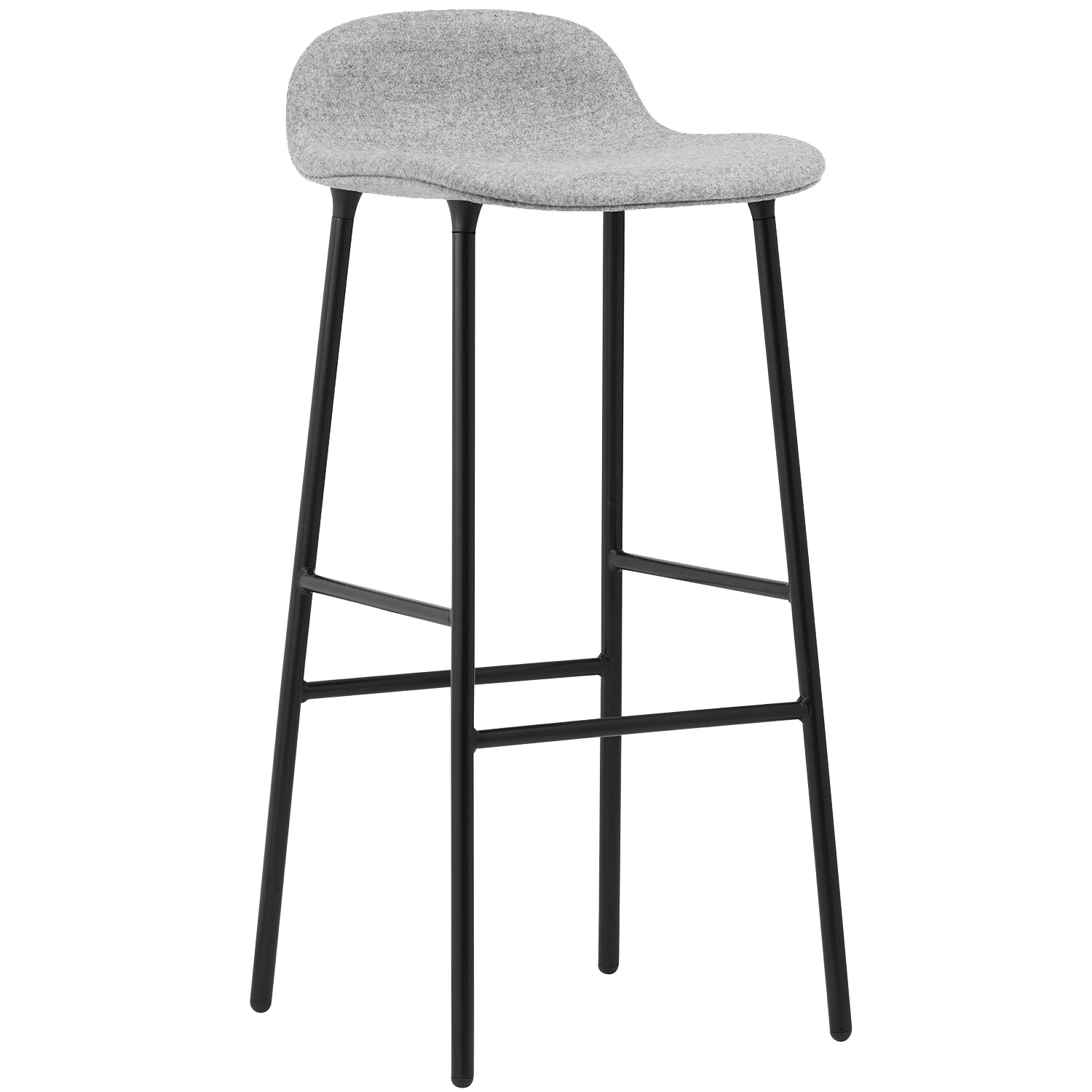 Normann Copenhagen Form Barstol 75 Cm Gr&aring; / Svart - Barstolar St&aring;l Gr&aring; - 1401225