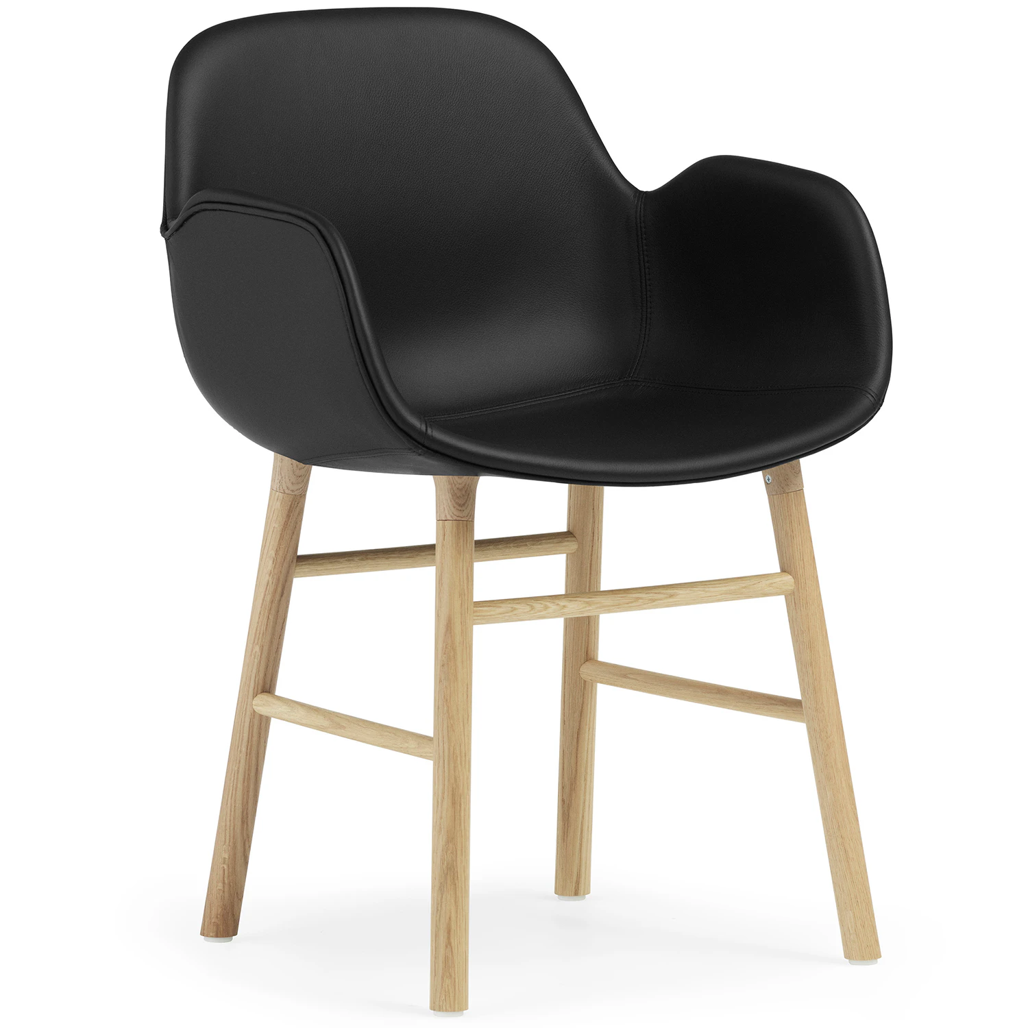 Normann Copenhagen Form Karmstol Ultra Leather 41599 / Ek - Stolar L&auml;der Svart - 1360550