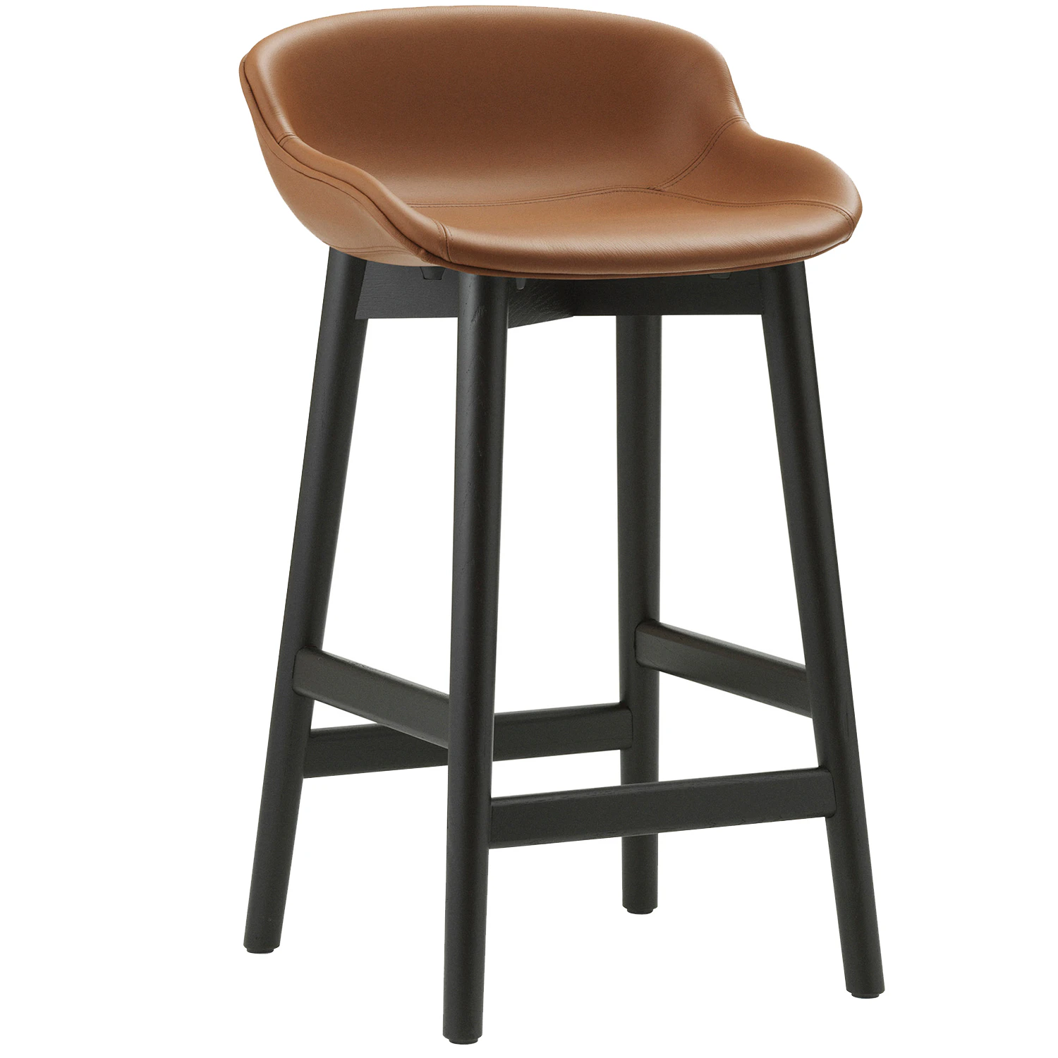 Normann Copenhagen Hyg Barstol 65 Cm Brandy / Svart Ek - Barstolar L&auml;der Brandy - 604443