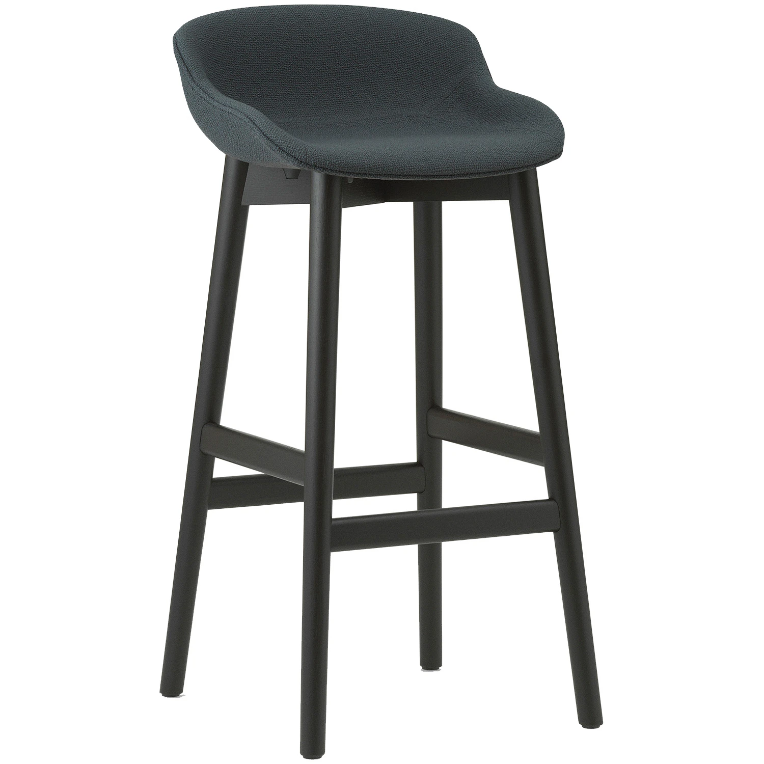 Normann Copenhagen Hyg Barstol 75 Cm M&ouml;rkgr&aring; / Svart Ek - Barstolar Ull M&ouml;rkgr&aring; - 604460