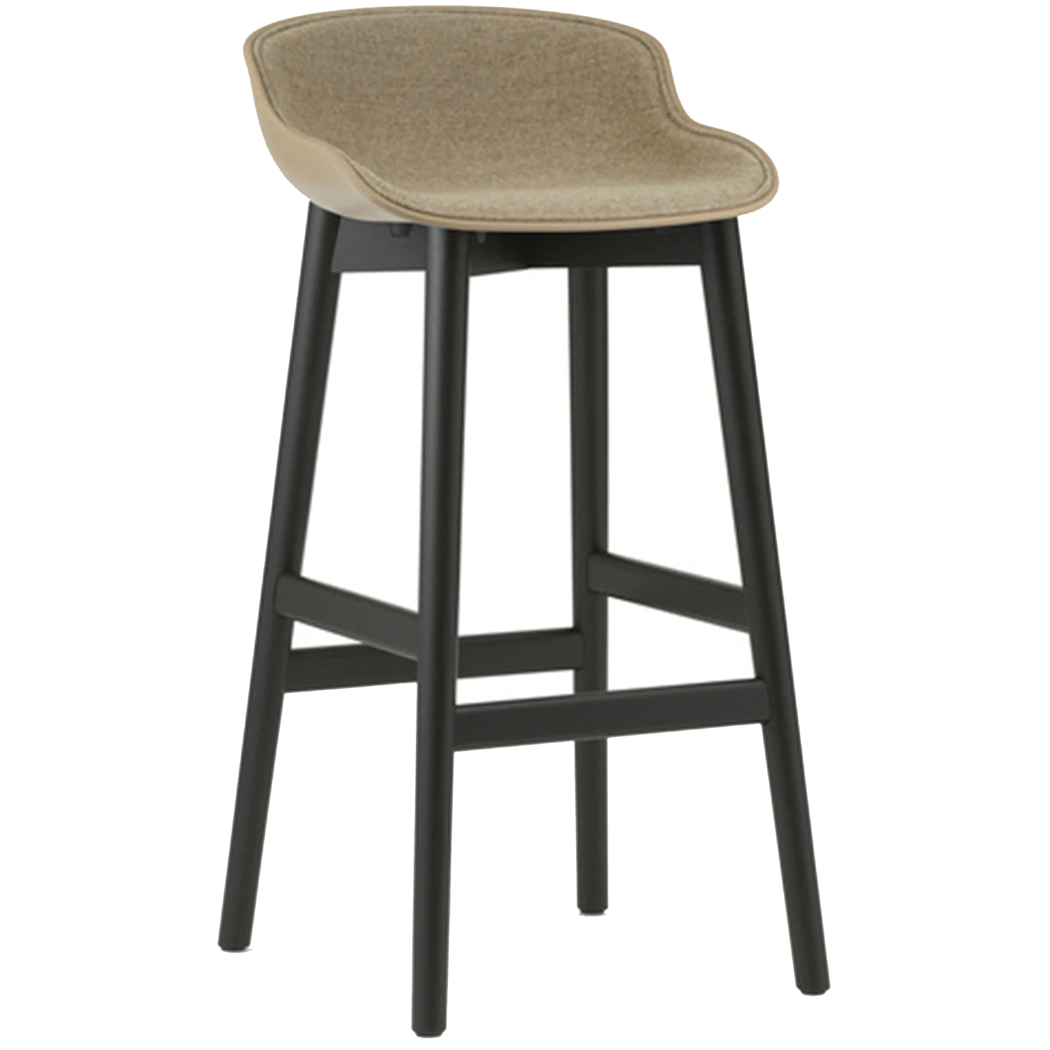Normann Copenhagen Hyg Barstol 75 Cm Kl&auml;dd Framsida Sand / Svart Ek - Barstolar Nyull Sand - 605230