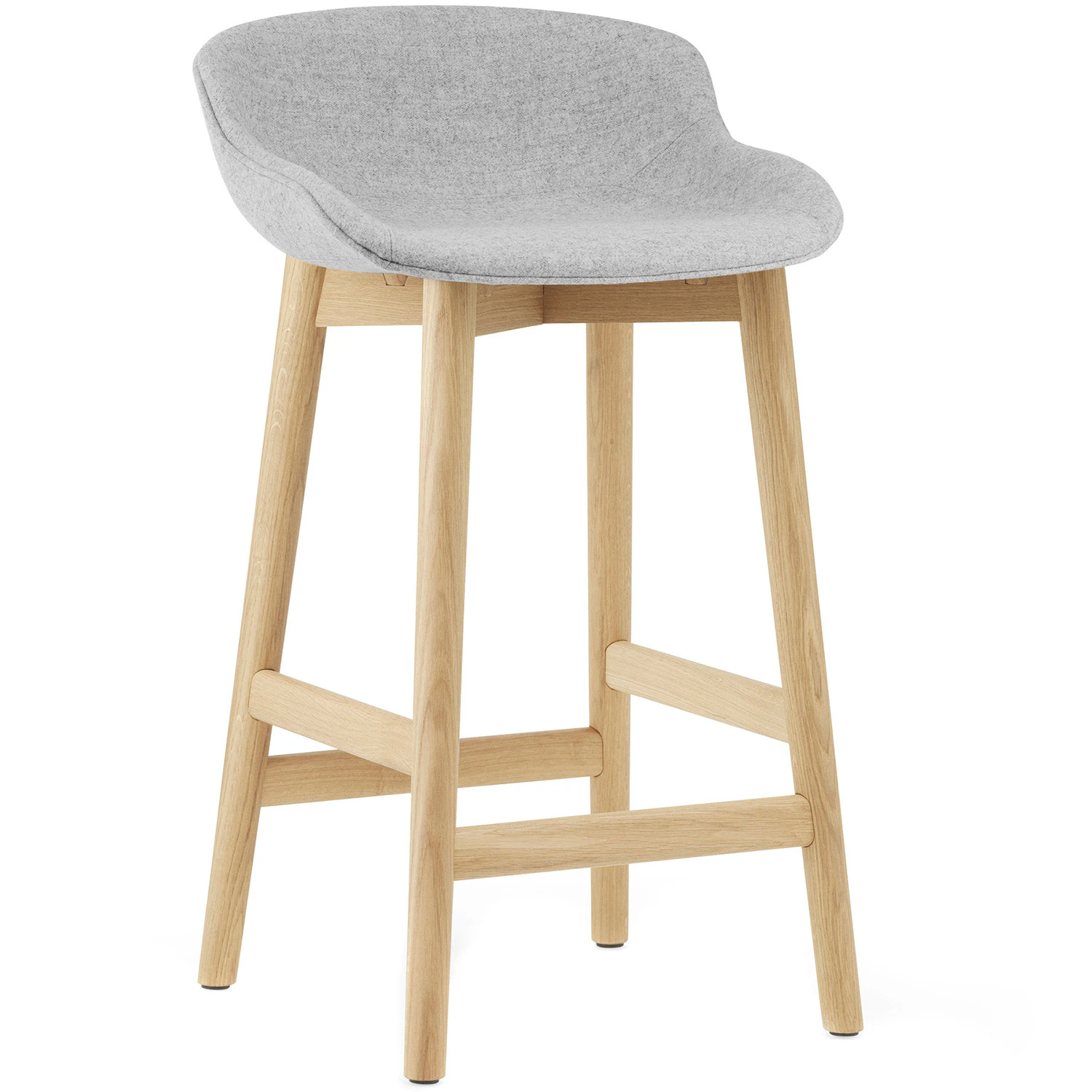 Normann Copenhagen Hyg Barstol 65 Cm Gr&aring; / Ek - Barstolar Ull Gr&aring; - 604435