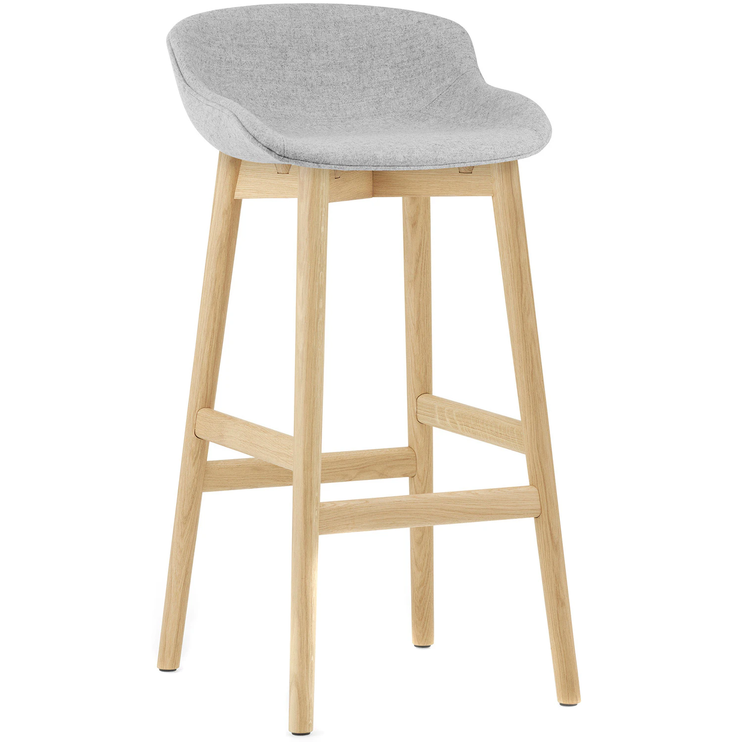 Normann Copenhagen Hyg Barstol 75 Cm Gr&aring; / Ek - Barstolar Ull Gr&aring; - 604449