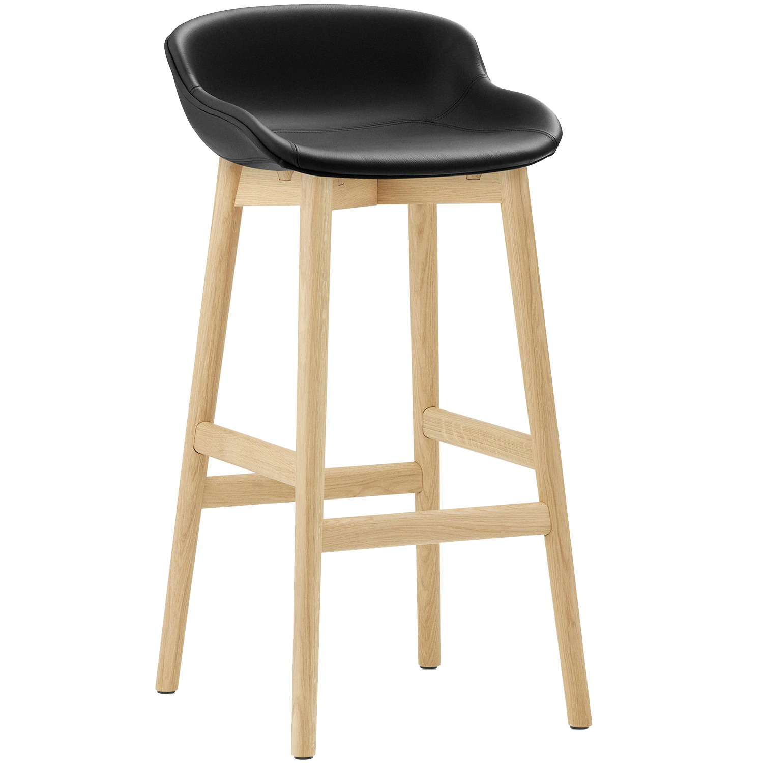Normann Copenhagen Hyg Barstol 75 Cm Svart / Ek - Barstolar L&auml;der Svart - 604450