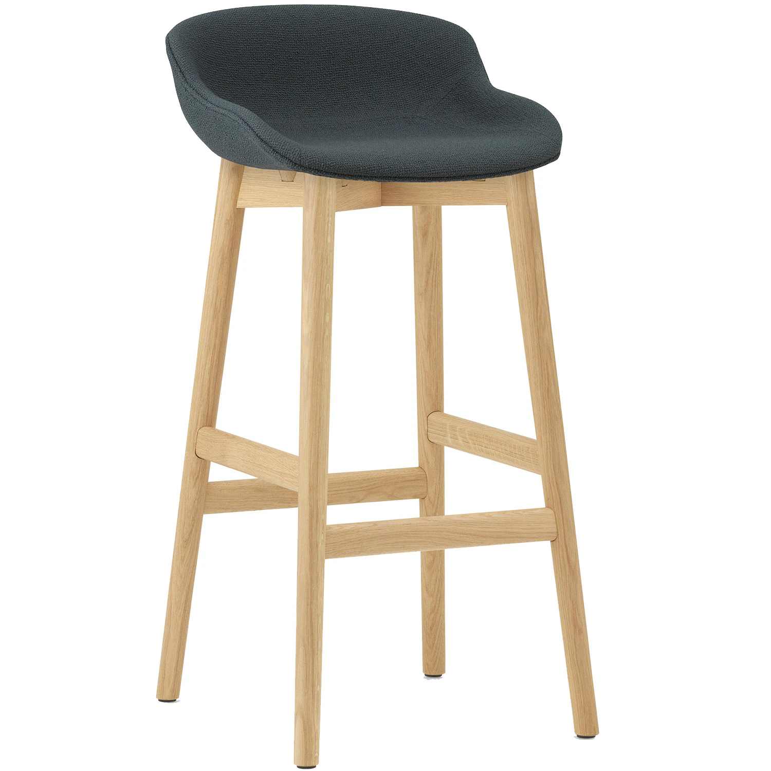 Normann Copenhagen Hyg Barstol 75 Cm M&ouml;rkgr&aring; / Ek - Barstolar Ull M&ouml;rkgr&aring; - 604453