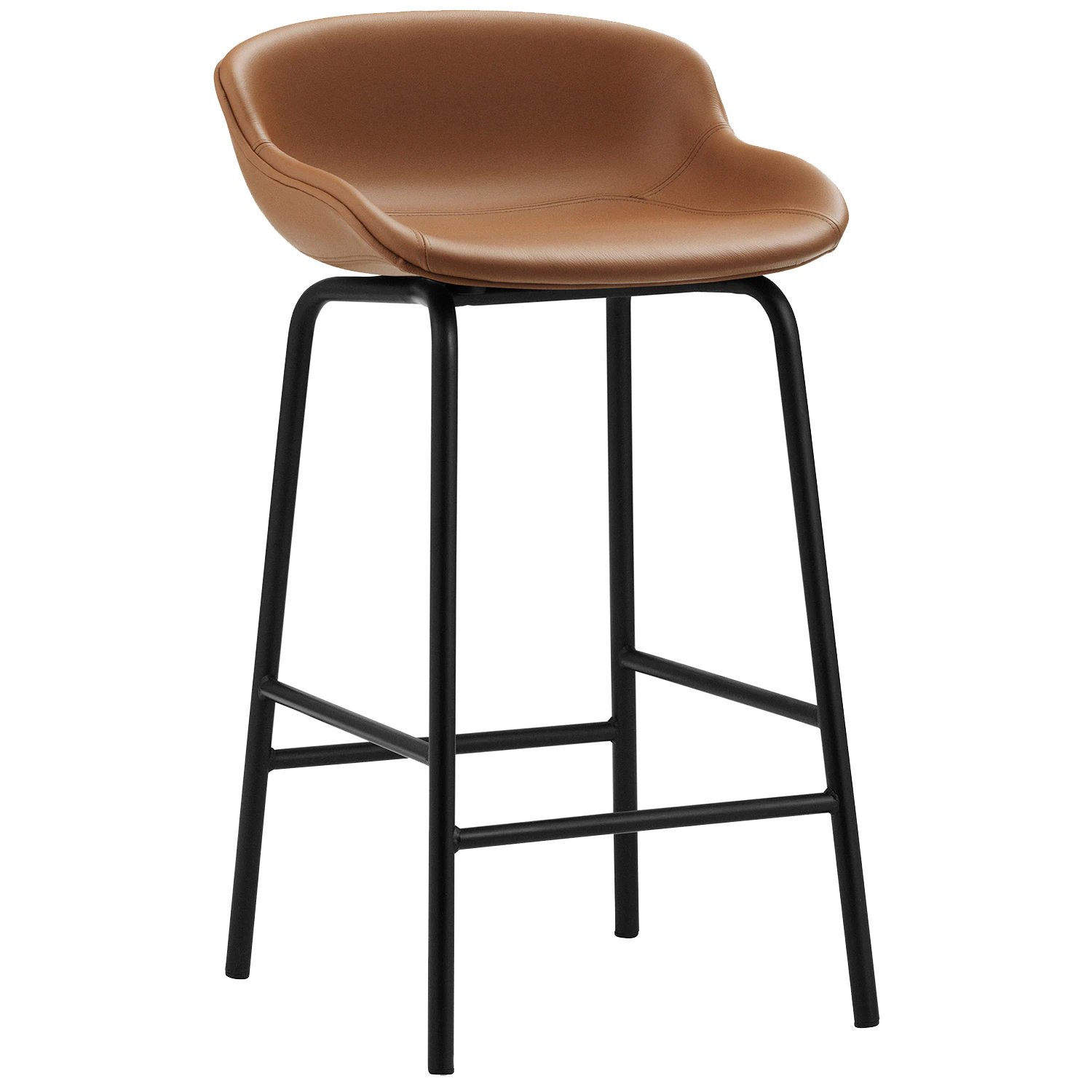 Normann Copenhagen Hyg Barstol 65 Cm Brandy / Svart - Barstolar L&auml;der Brandy - 604057