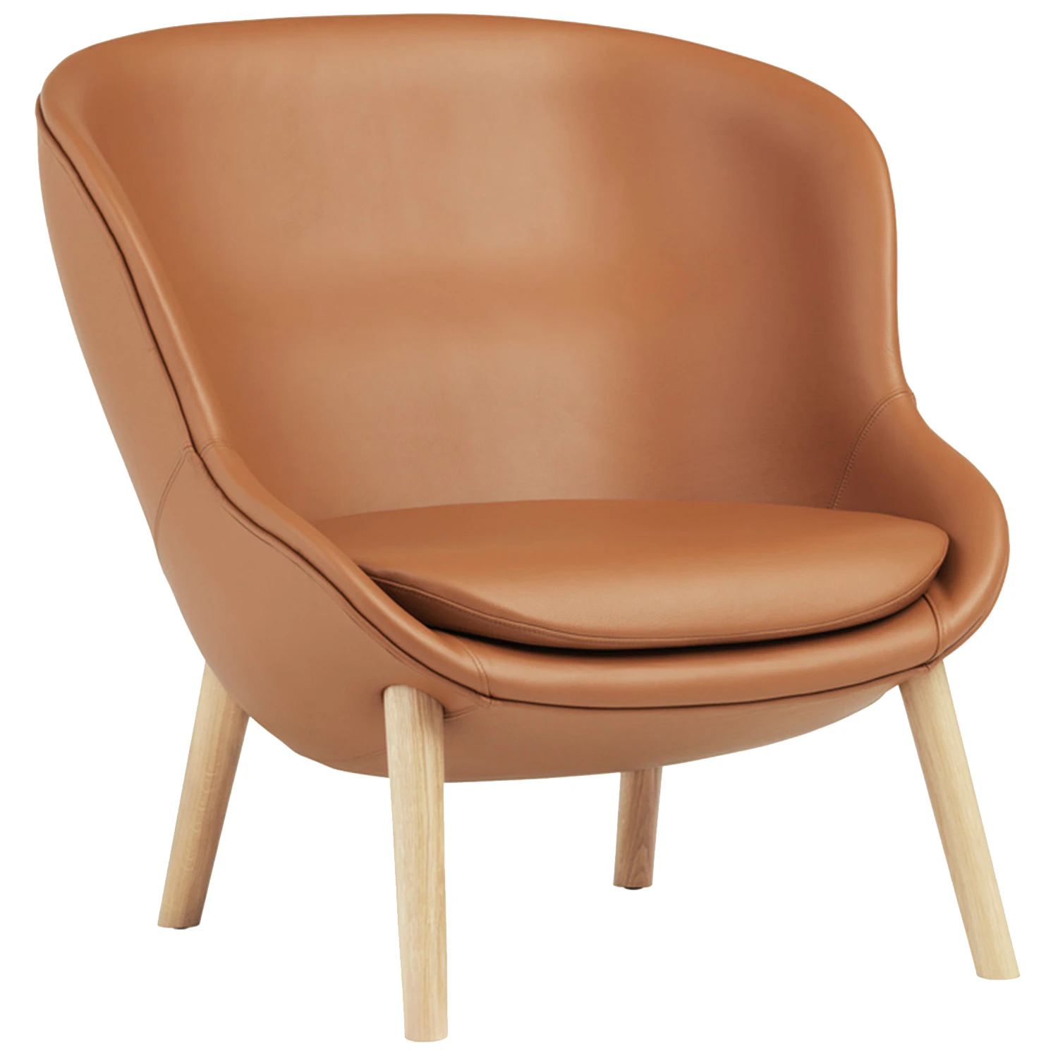 Normann Copenhagen Hyg F&aring;t&ouml;lj L&aring;g Brandy / Ek - F&aring;t&ouml;ljer L&auml;der Brandy - 603802