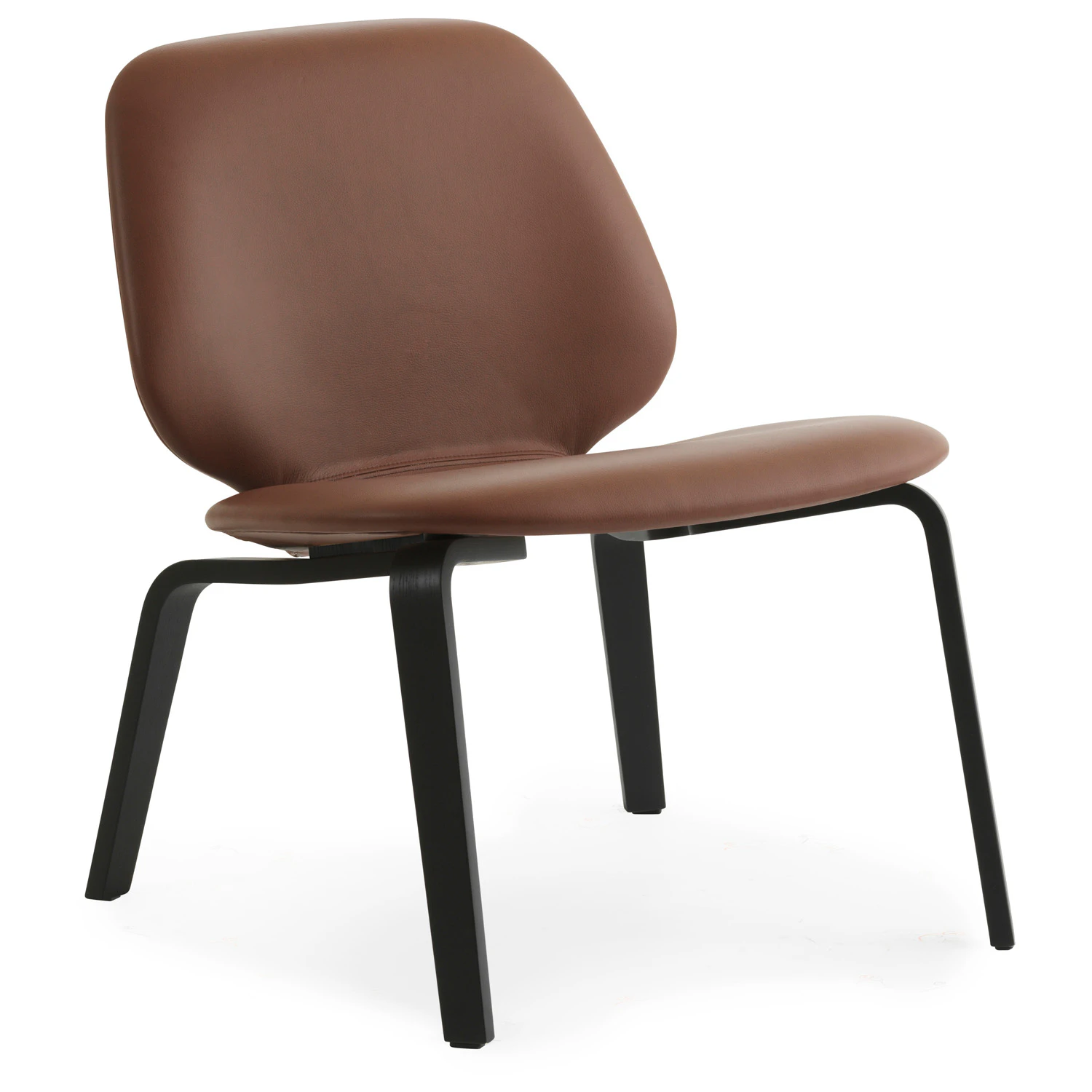 Normann Copenhagen My Chair Loungestol Ultra Leather 41598 / Svart - F&aring;t&ouml;ljer L&auml;der Brun - 601369