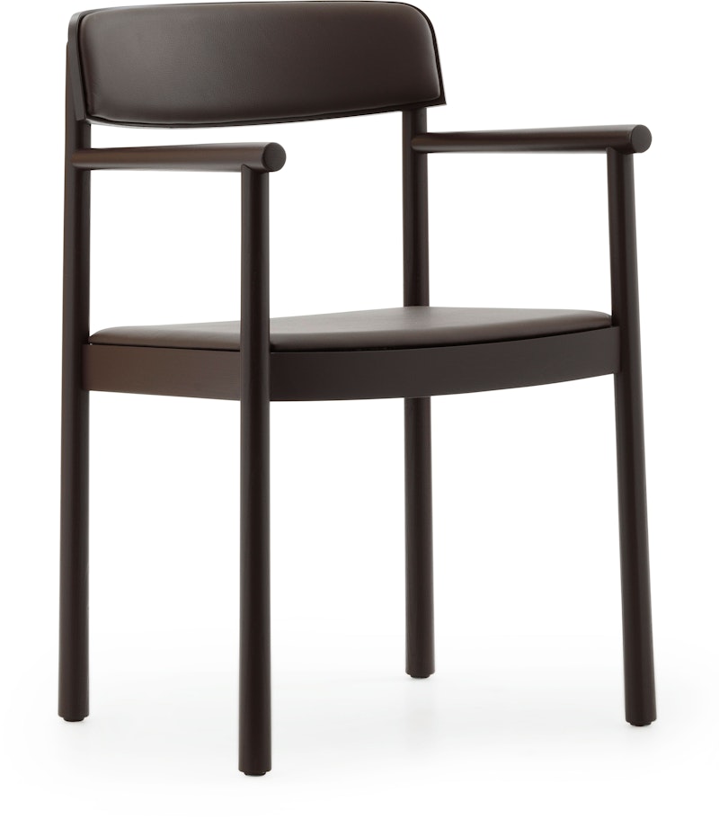 Timb Stol Med Armstöd, Brun / Ultra Leather Chocolate