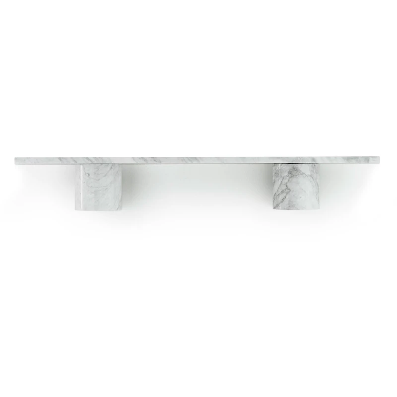 Sten Vägghylla 80 cm, Vit Marmor