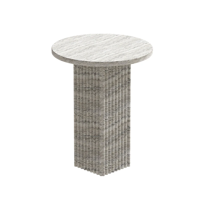 Soho Sidobord, Silver Travertine