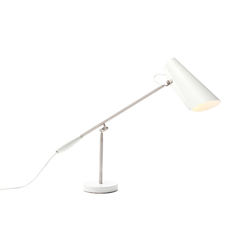 Birdy Bordslampa, Vit / Metallic