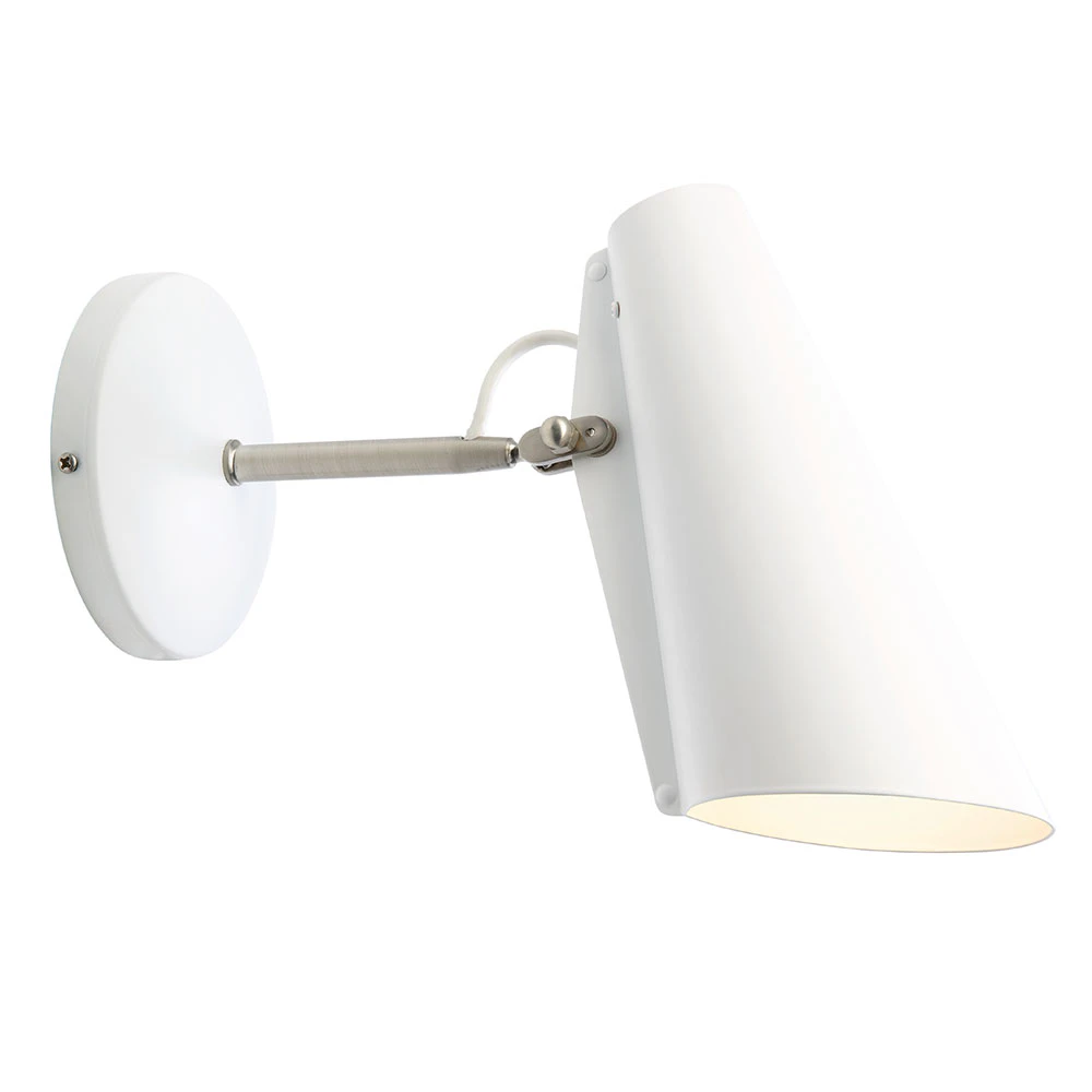 Northern Birdy V&auml;gglampa Kort Arm White/metallic - V&auml;gglampor St&aring;l Vit - 616