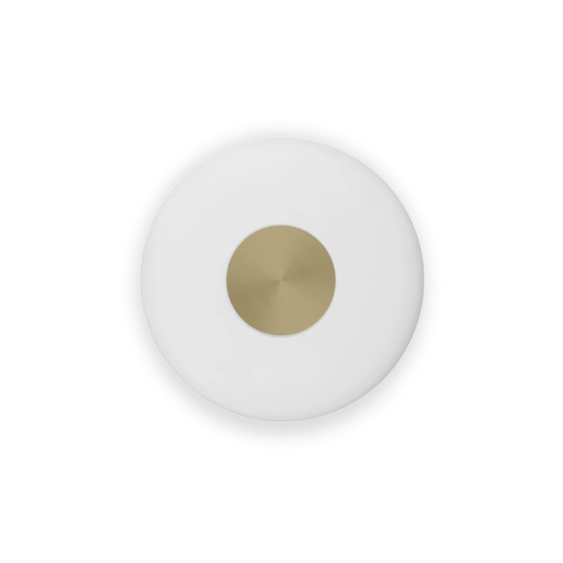 Glint Vägglampa Liten Opalvit/Mässing