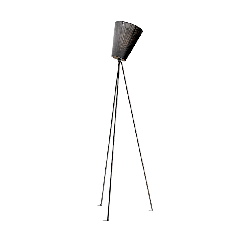 Oslo Wood Golvlampa, Black/Black