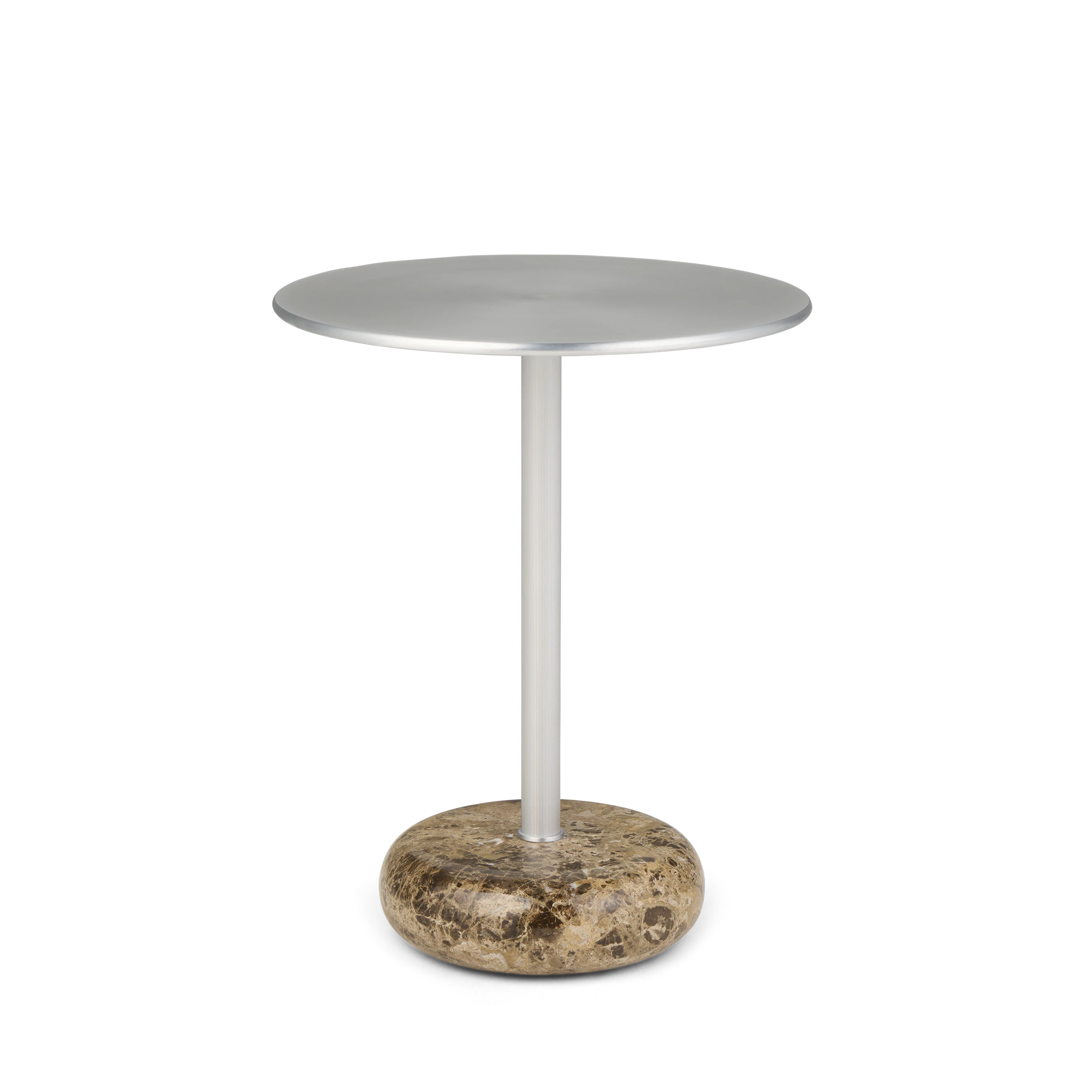 Northern Ton Sidobord Litet Brun Marmor - Sidobord & Avlastningsbord St&aring;l Aluminium - 2460