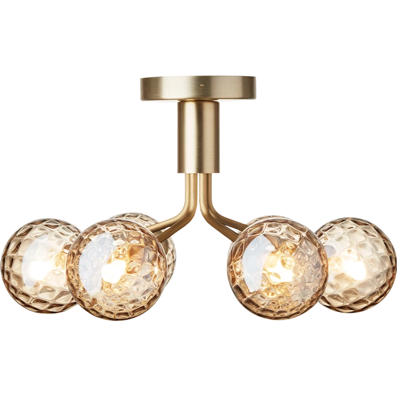 Apiales 6 Plafond, Mässing / Guld
