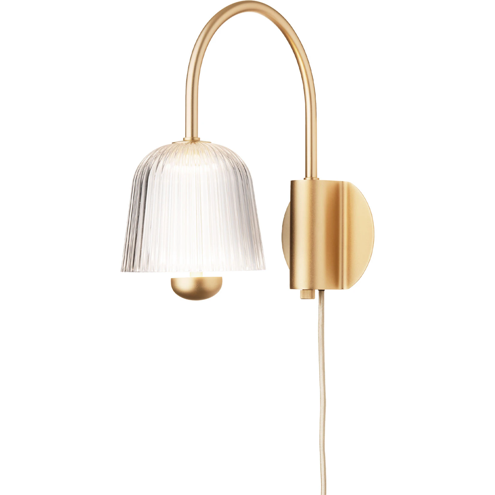 Nuura Asteea V&auml;gglampa Satin Brass / Klar - V&auml;gglampor Akryl Satin Brass - 2175001