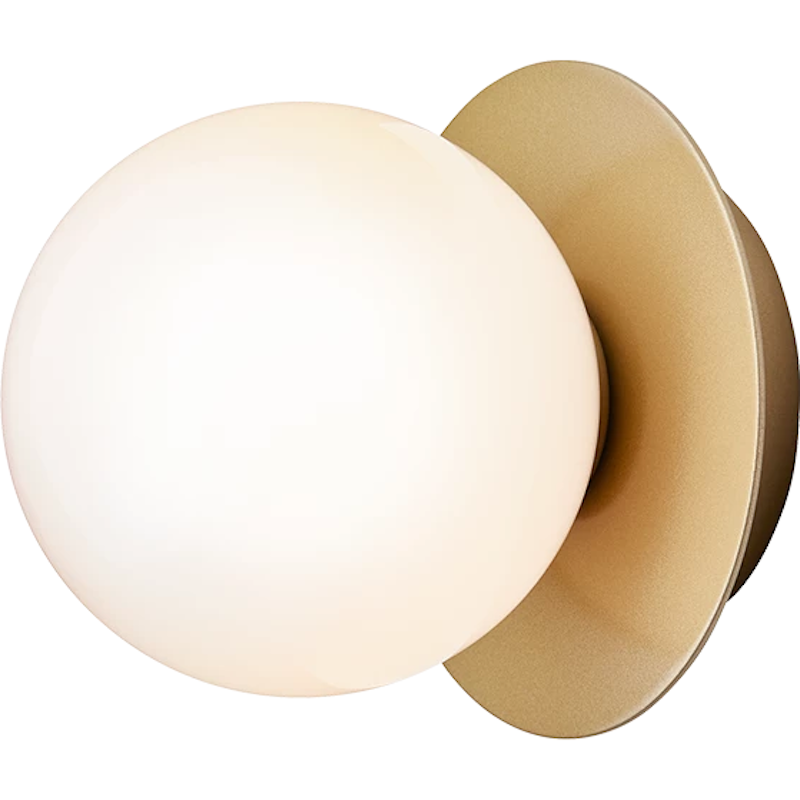 Liila 1 Vägg-/Taklampa 140 mm, Nordic Gold / Opal