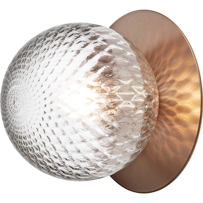 Liila 1 Vägg-/Taklampa 165 mm, Mörk Brons / Klar