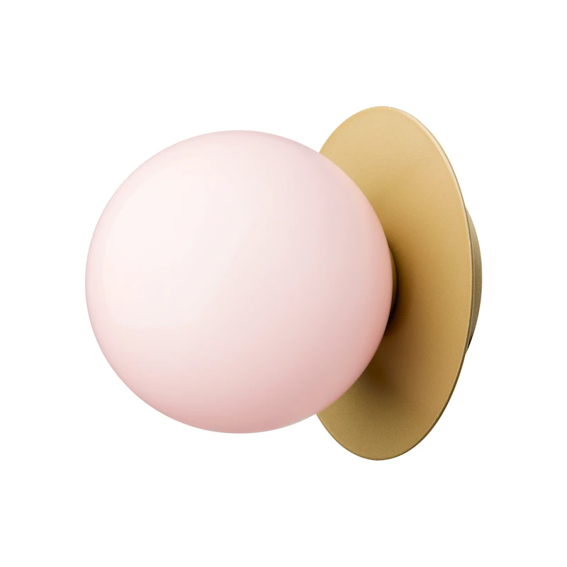 Liila 1 Vägg-/Taklampa 16,5 cm, Guld / Rose