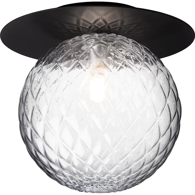 Liila 1 Vägg-/Taklampa 255 mm, Svart / Klar