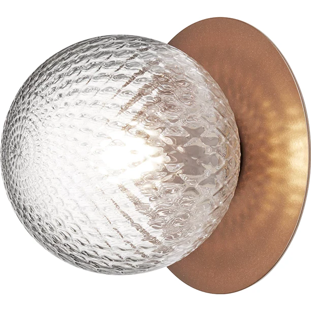 Nuura Liila 1 Vägg-/taklampa Utomhus 165 Mm Mörk Brons / Klar - Fasadlampor Glas Klar - 2046010