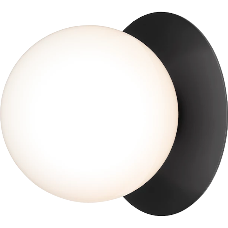 Liila 1 Vägg-/Taklampa Utomhus 165 mm, Svart / Opal