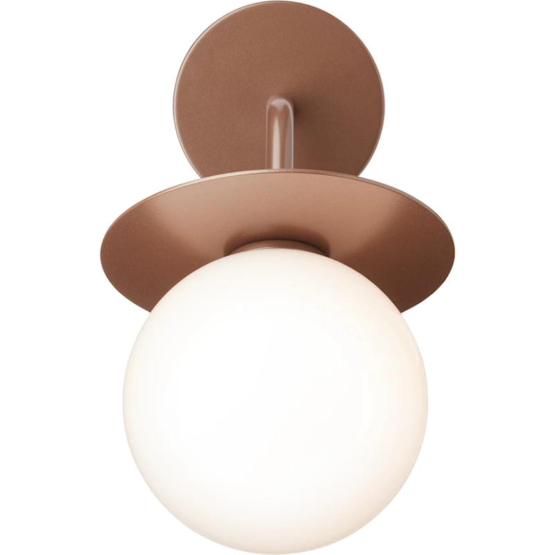 Liila Vägglampa Utomhus, Mörk Brons / Opal
