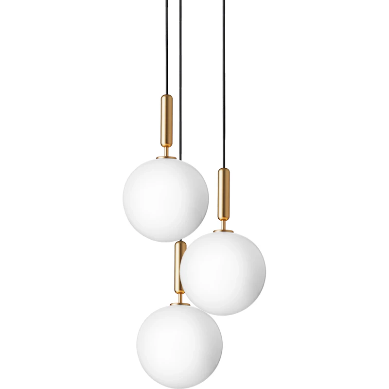 Miira 3 Ljuskrona 370 mm, Mässing / Opal