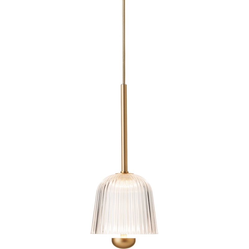 Asteea 1 Pendel, Satin Brass / Klar