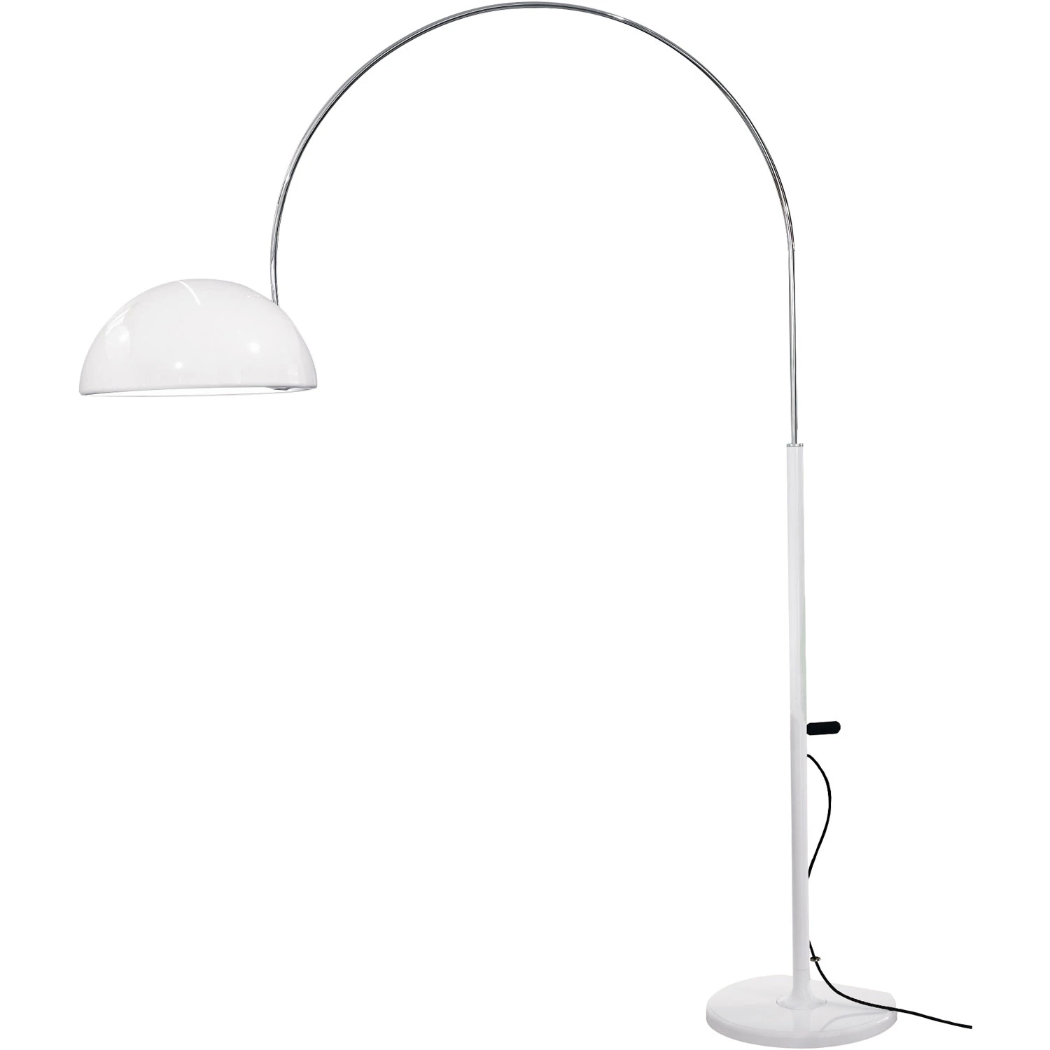 Oluce Coupé 3320r Golvlampa Vit - Golvlampor Aluminium Vit - L3320/R BI