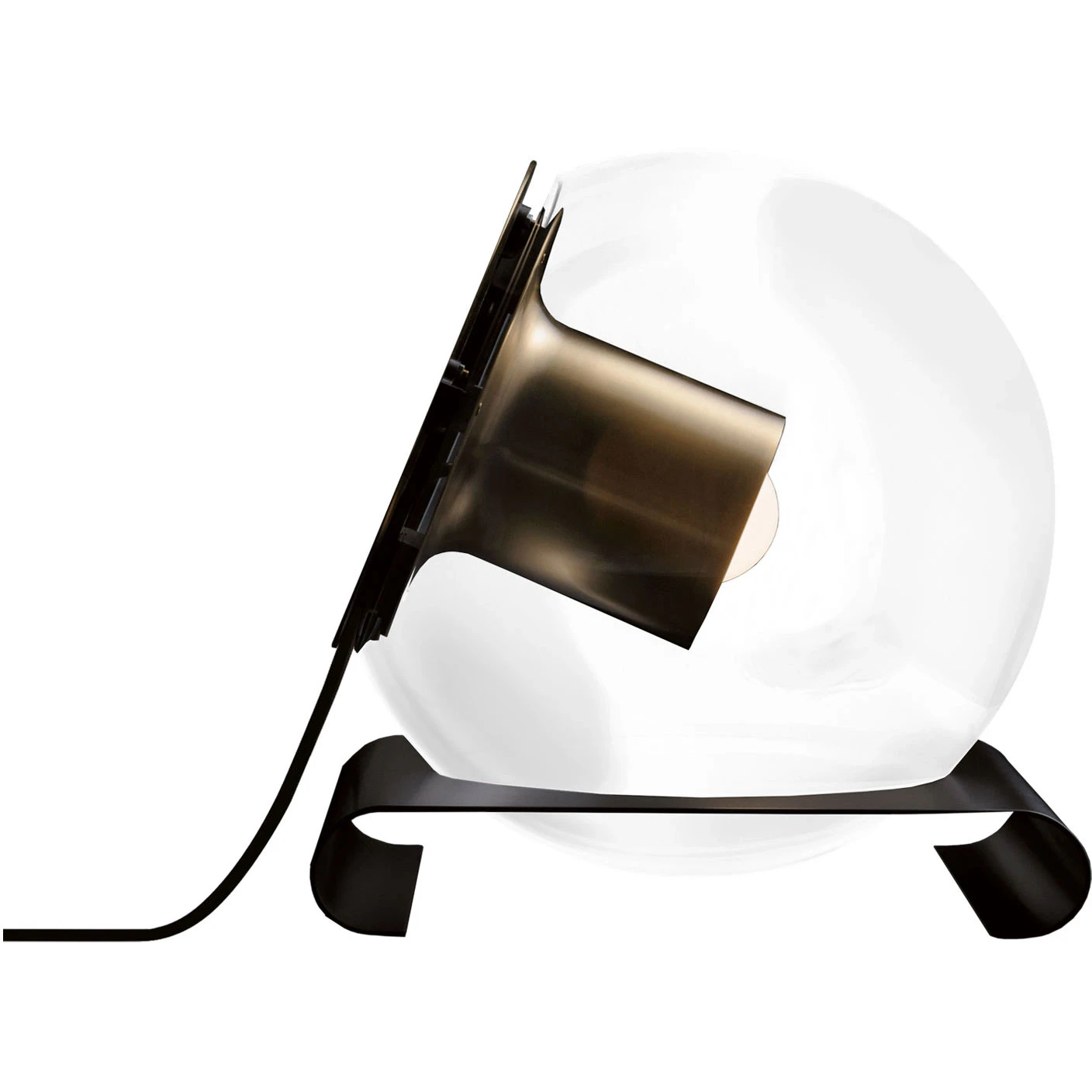 Oluce The Globe 228 Bordslampa Satin Gold / Anodiserat Brons - Bordslampor Glas Satin Gold - L0228 OR