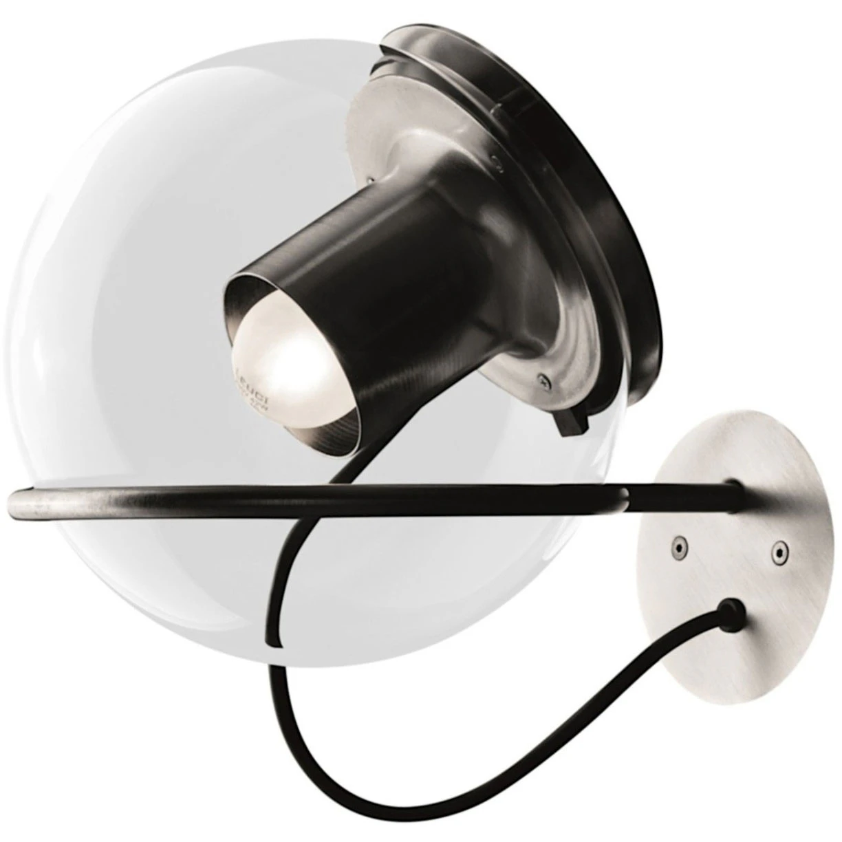 Oluce The Globe 727 V&auml;gglampa Nickel - V&auml;gglampor Metall Nickel - L0727 TR