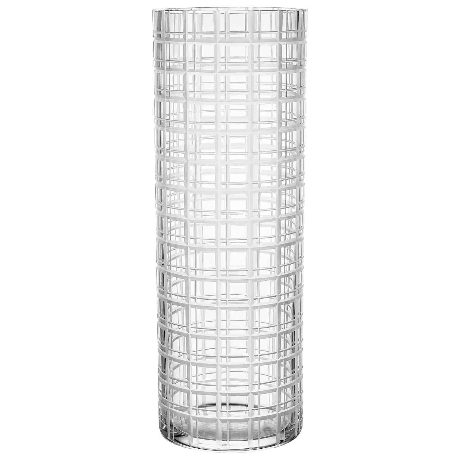 Orrefors Cut In Number Vas Checked 33 Cm - Vaser Glas Klar - 6552527