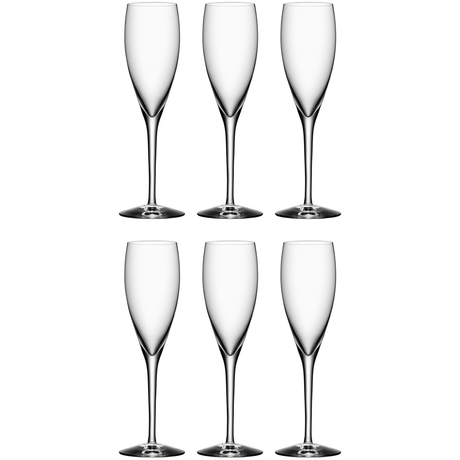 Orrefors More Champagneglas 18 Cl 6-pack - Champagneglas Kristallglas Klar - 6310104