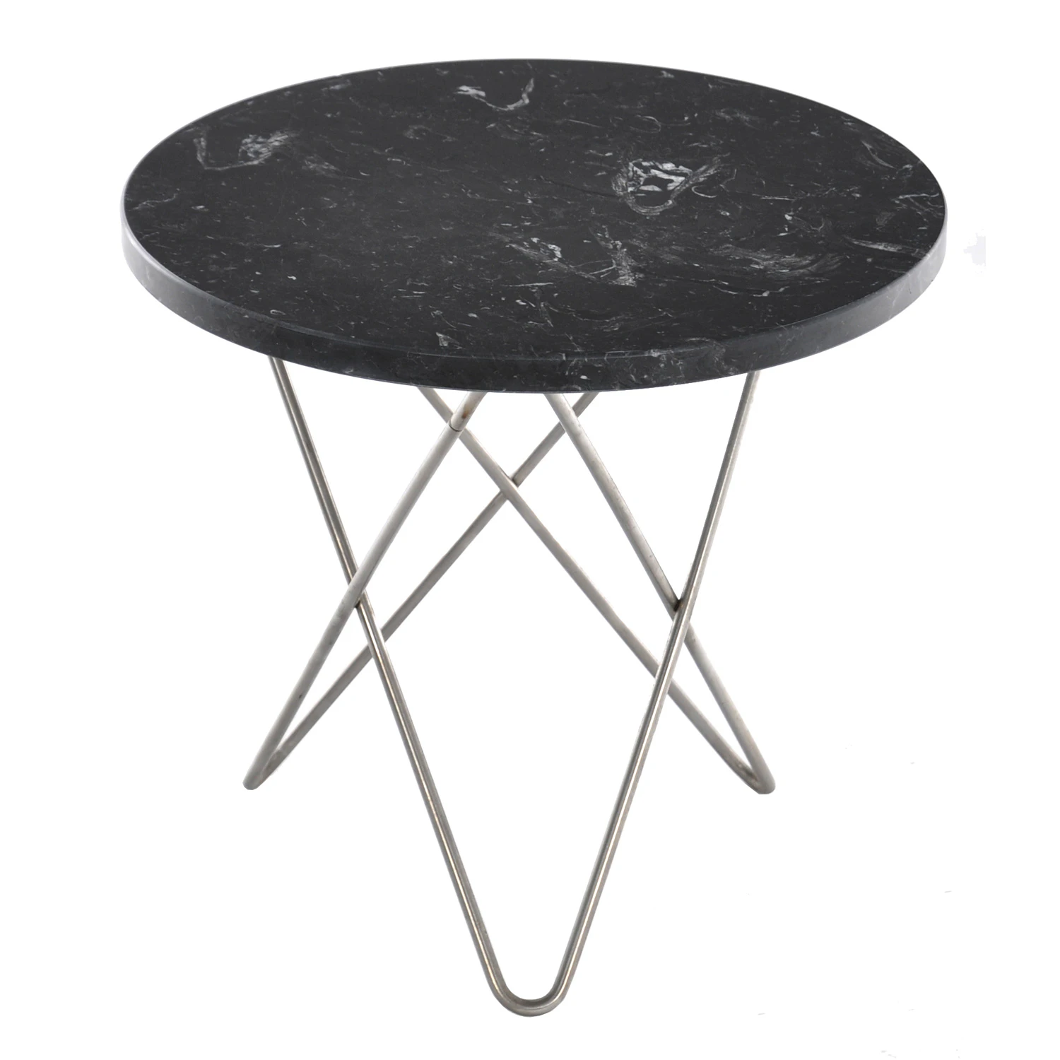 Ox Denmarq Mini O Table Sidobord &Oslash;40 Cm St&aring;l/svart - Sidobord & Avlastningsbord Marmor Svart - OX30001-24