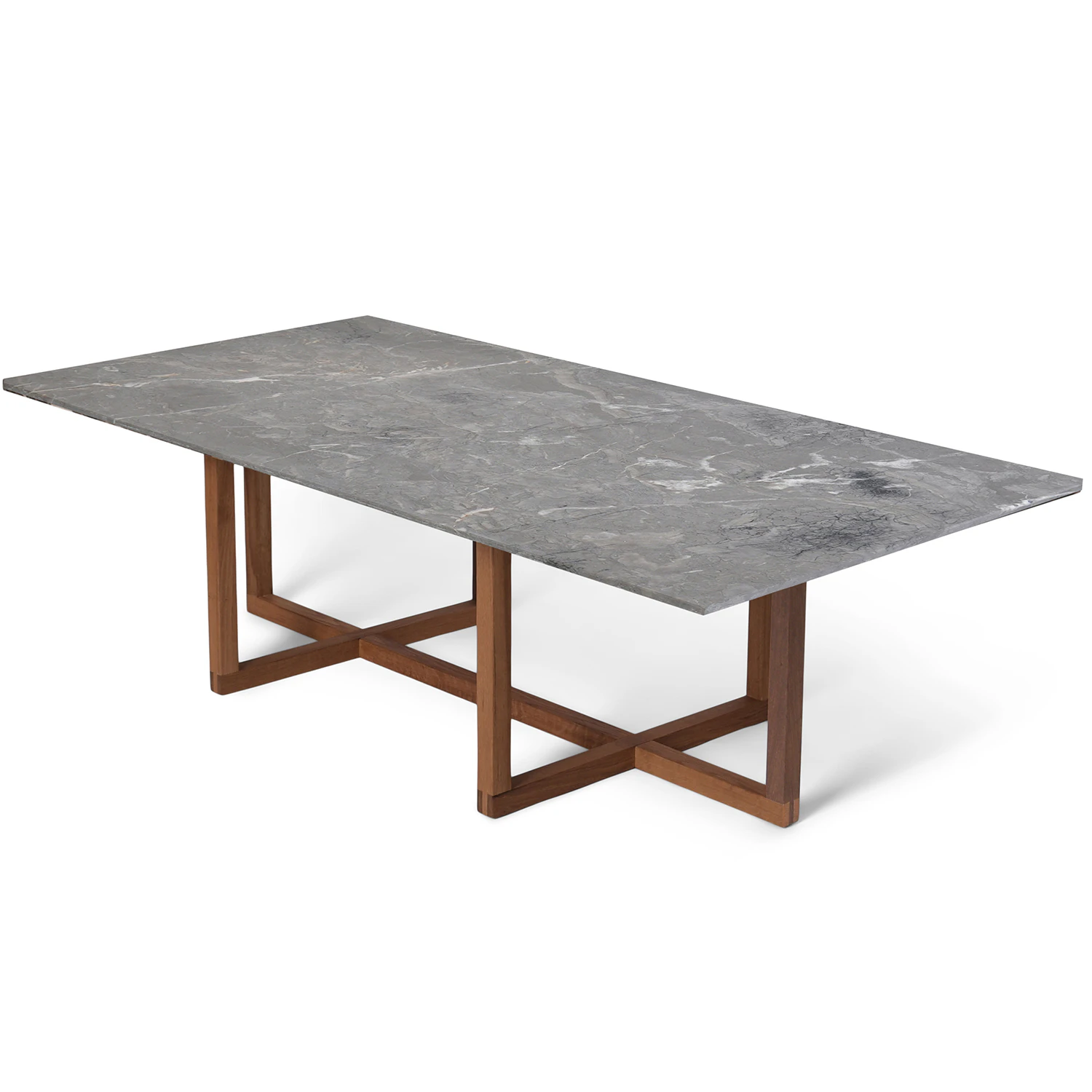 Ox Denmarq Ninety Large Soffbord 140x70x40 Cm Smoked Oak/grey Marble - Soffbord Marmor Gr&aring; - OX40738-25
