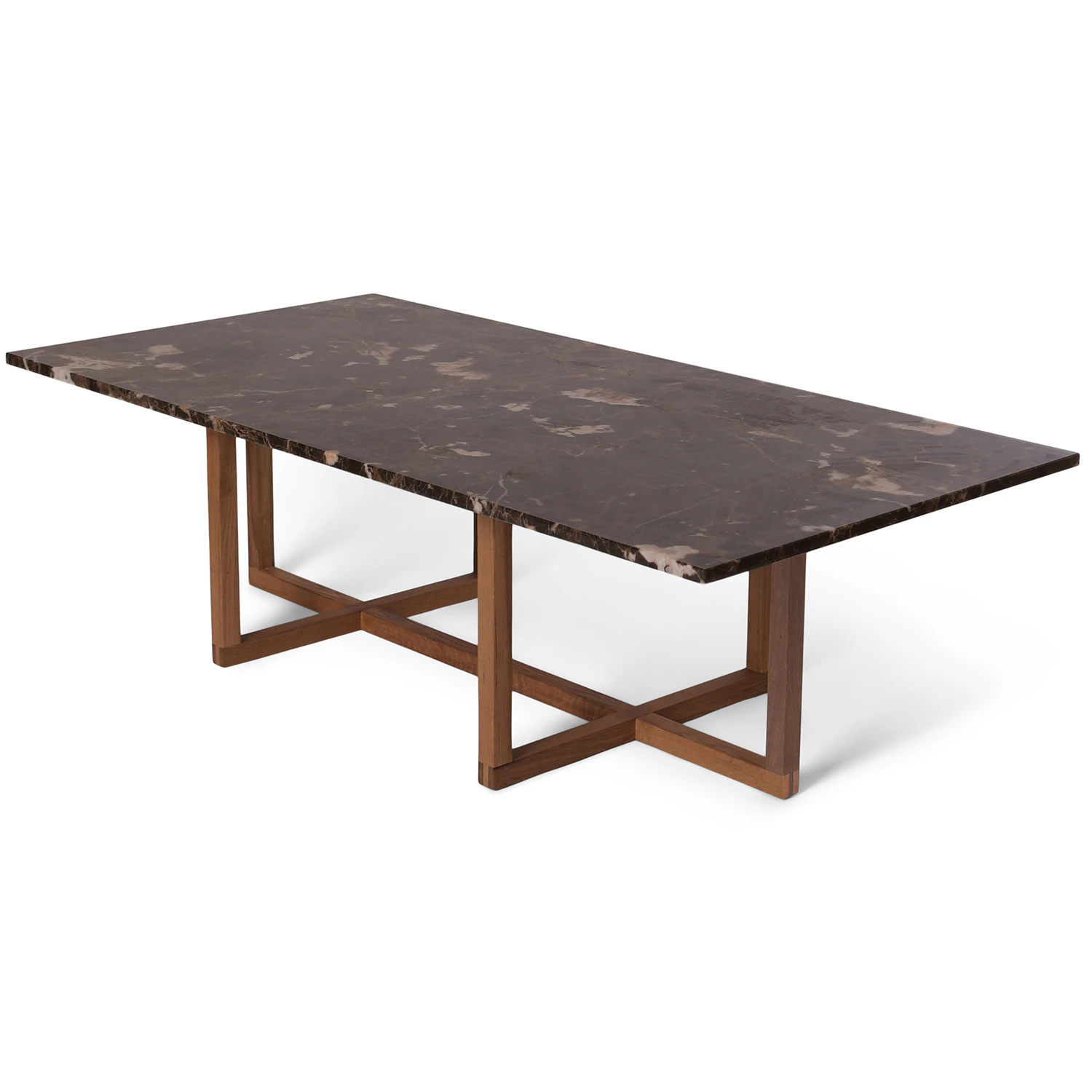 Ox Denmarq Ninety Large Soffbord 140x70x40 Cm Smoked Oak/brown Emperador - Soffbord Marmor Brun - OX40738-26