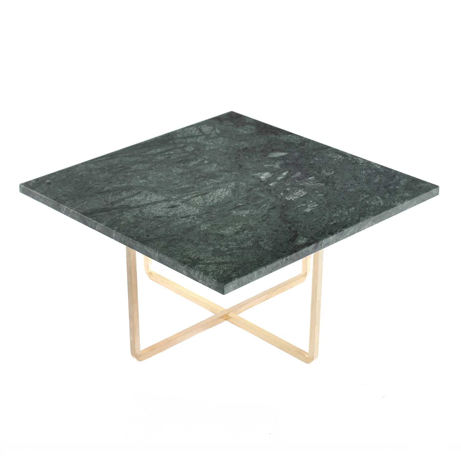 Ox Denmarq Ninety Soffbord 60 Cm M&auml;ssingsunderrede Gr&ouml;n - Soffbord Marmor Gr&ouml;n - OX40103-23