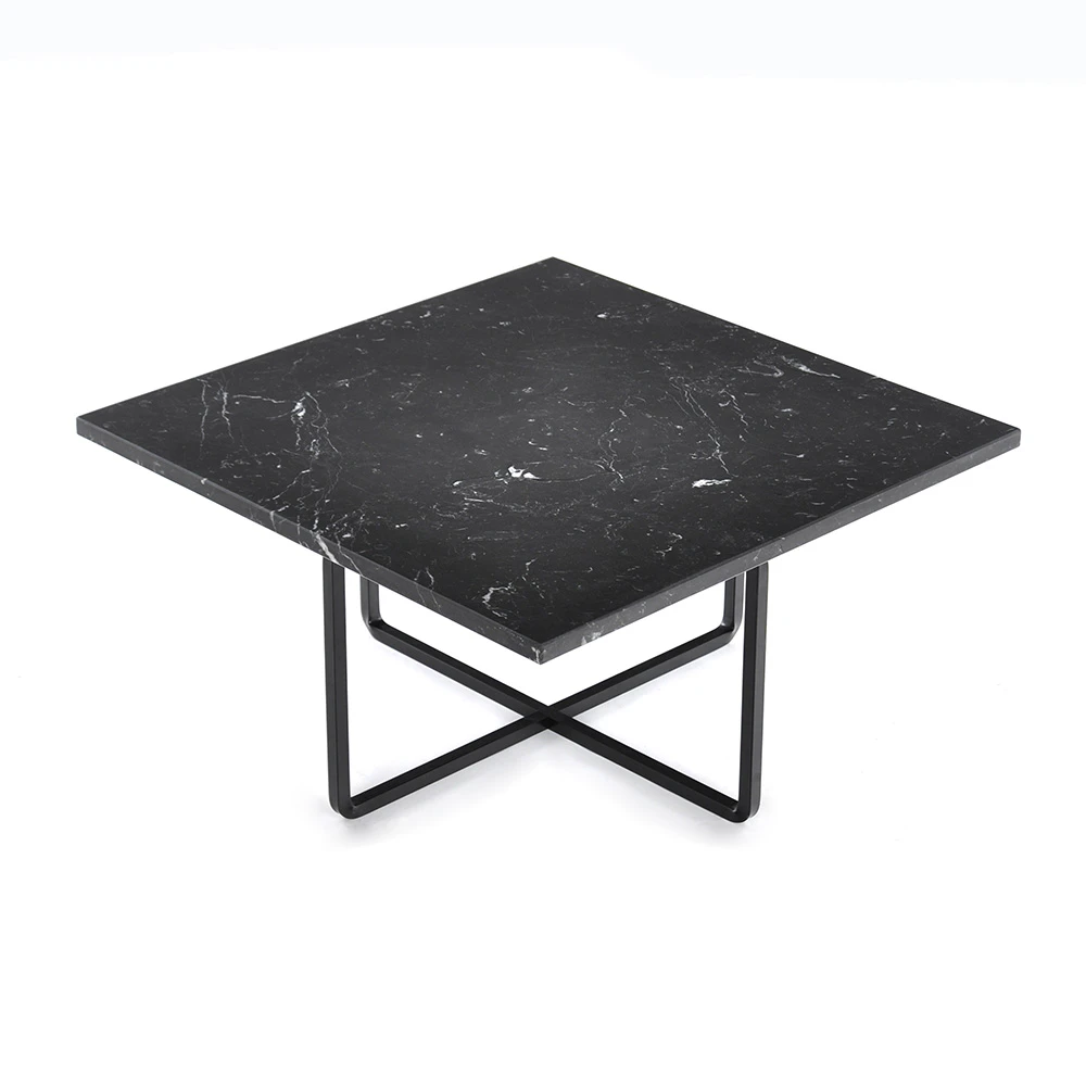 Ox Denmarq Ninety Soffbord 60 Cm Svart Underrede Svart Marmor - Soffbord St&aring;l Svart - OX40102-24