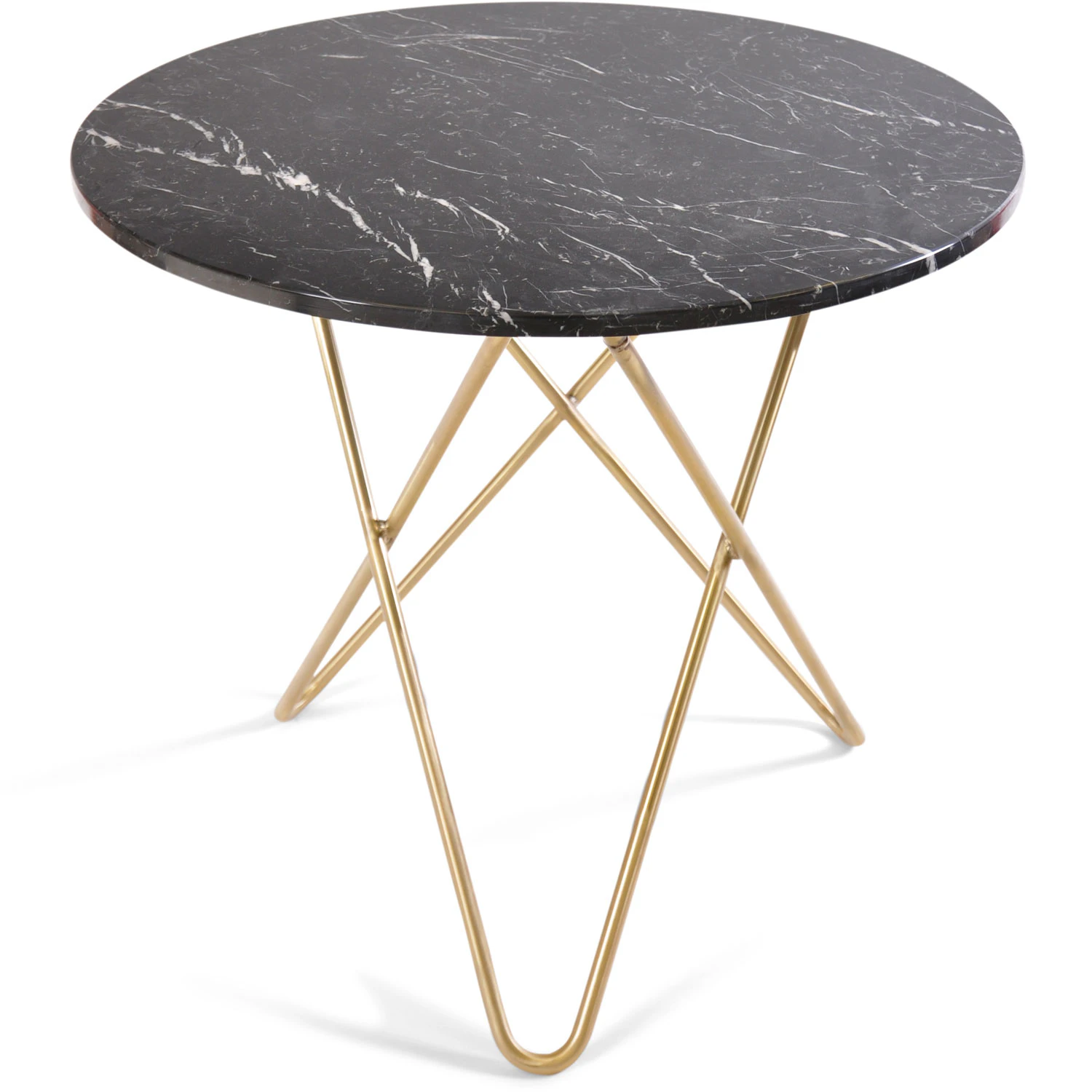 Ox Denmarq O Dining Table Matbord &Oslash;100 Cm M&auml;ssing/svart - Matbord & Barbord Marmor Svart - OX30403-24-2