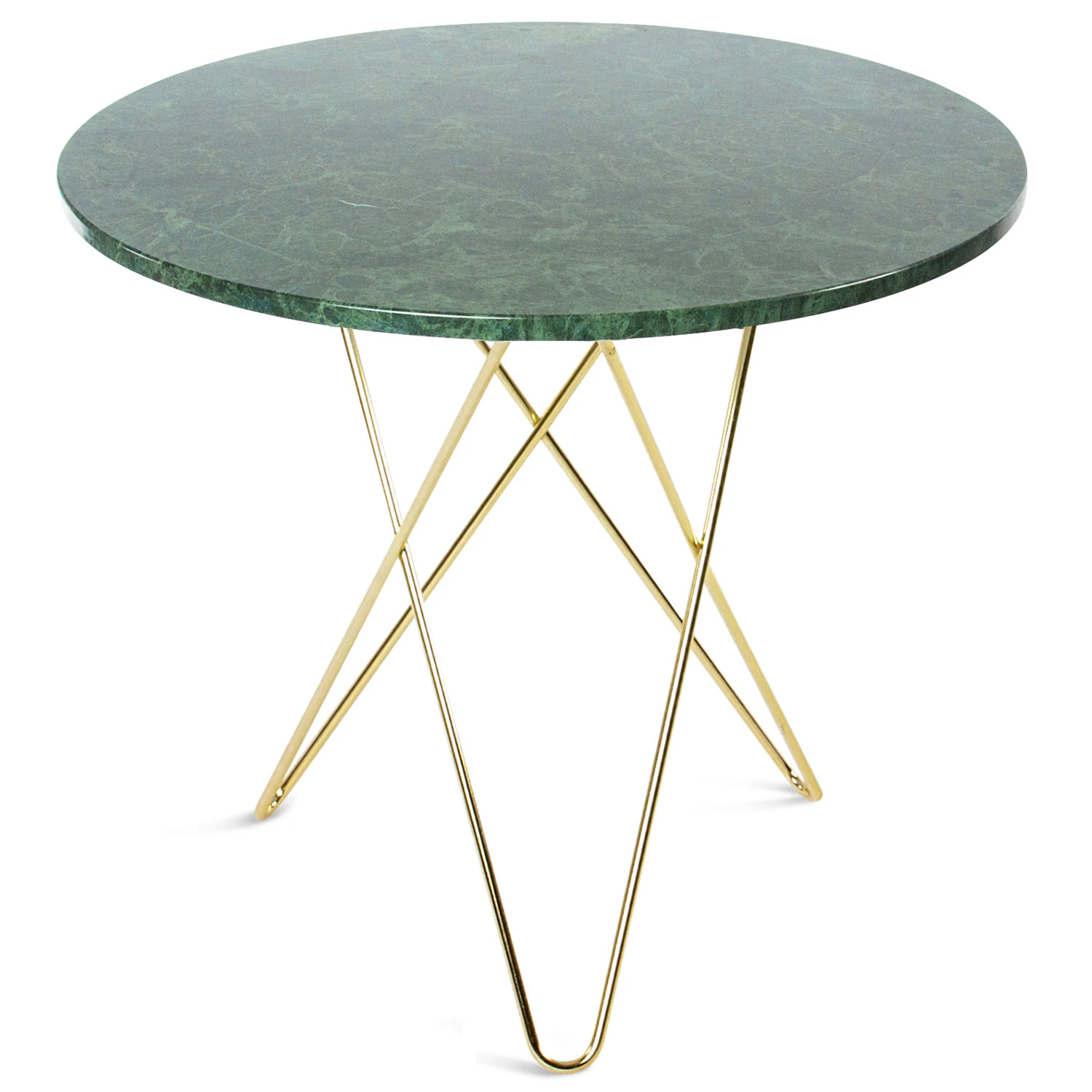 Ox Denmarq O Matbord 80 Cm M&auml;ssingsunderrede Gr&ouml;n - Matbord & Barbord Marmor Gr&ouml;n - OX30403-23