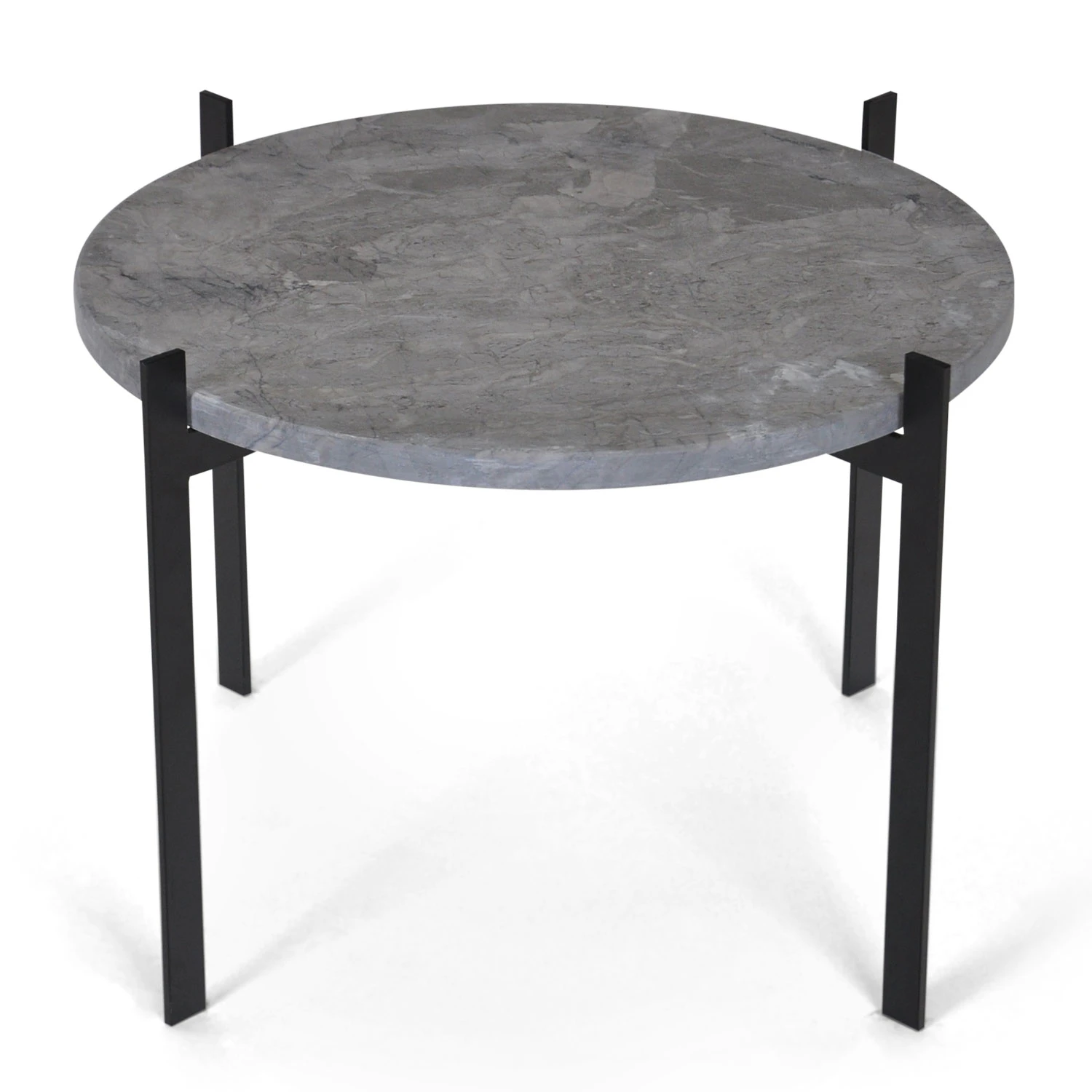 Ox Denmarq Single Deck Bord Svart Underrede Gr&aring; - Soffbord Marmor Brun - OX31102-25