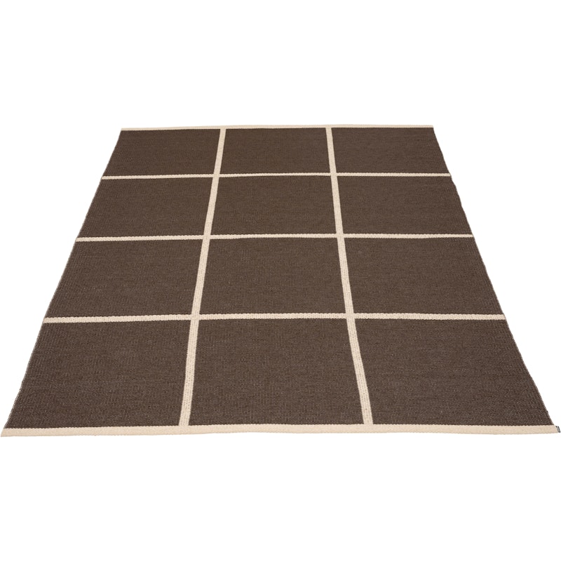 Criss Plastmatta Dark Brown / Cream, 180x260 cm