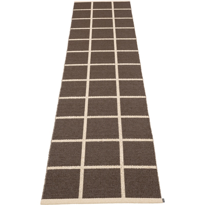 Criss Plastmatta Dark Brown / Cream, 70x300 cm